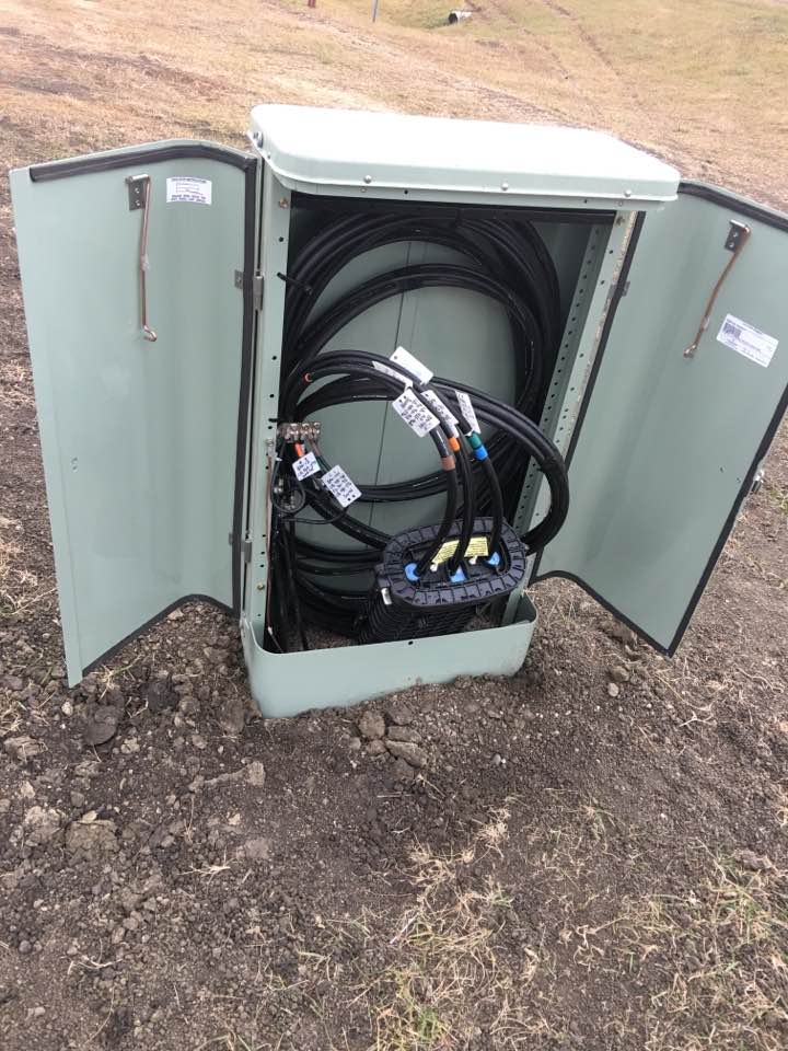 Fiber optic box broken into near Standing Rock - photo provided by Lisa Ling