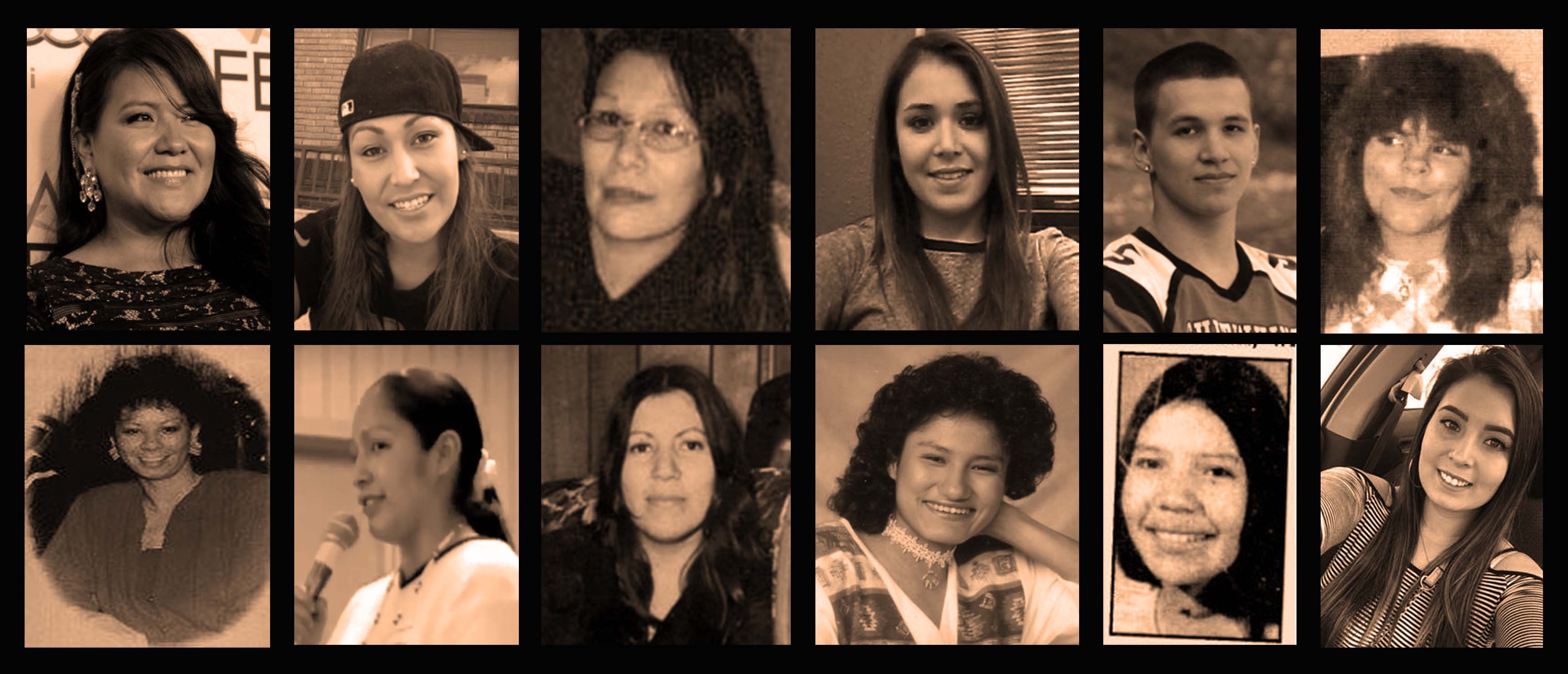 Pictures of only a handful of the missing and murdered Indigenous women, many of whom are from Standing Rock