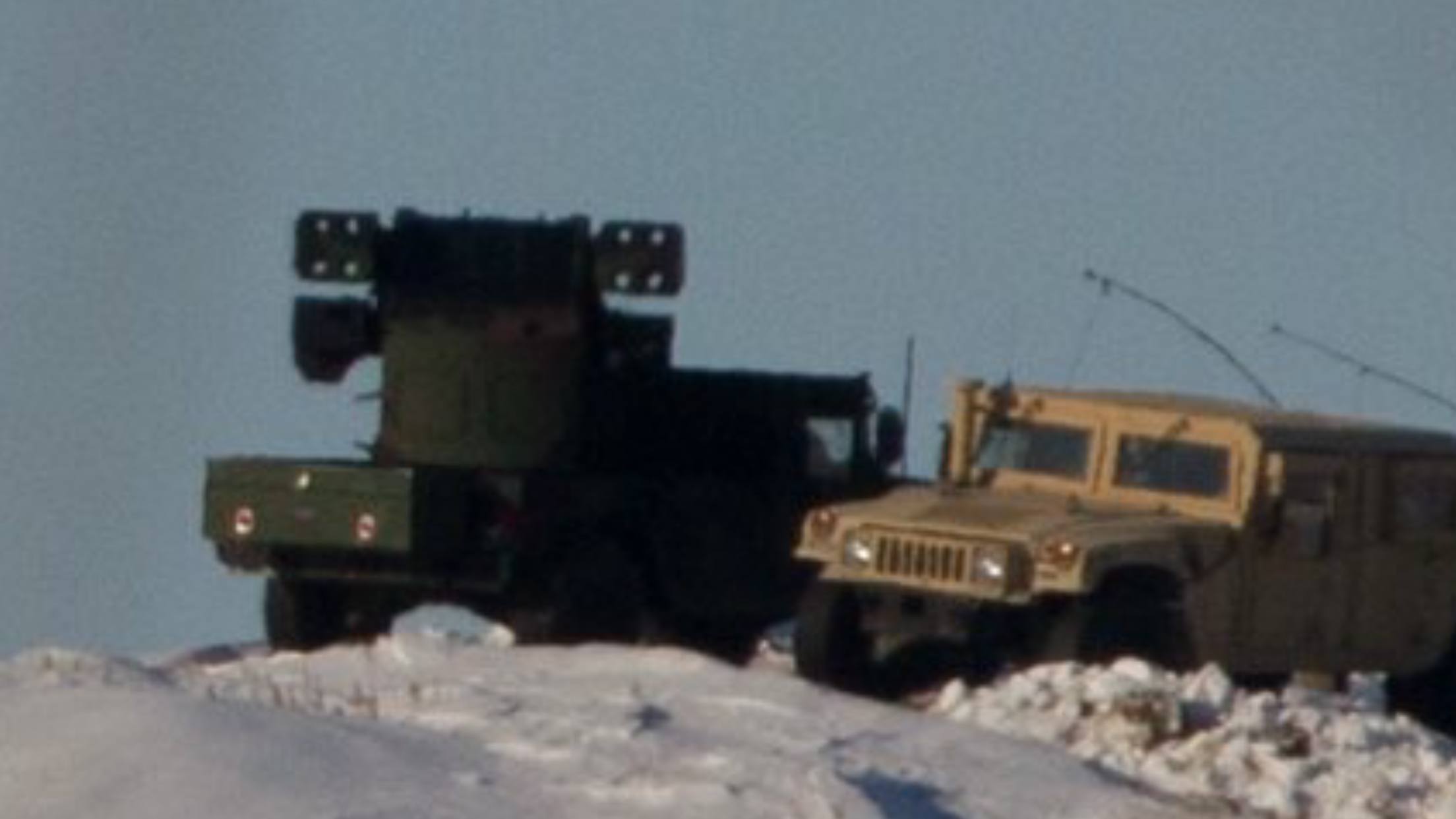 North Dakota National Guard vehicles at Standing Rock camps - photo provided by Myron Dewey