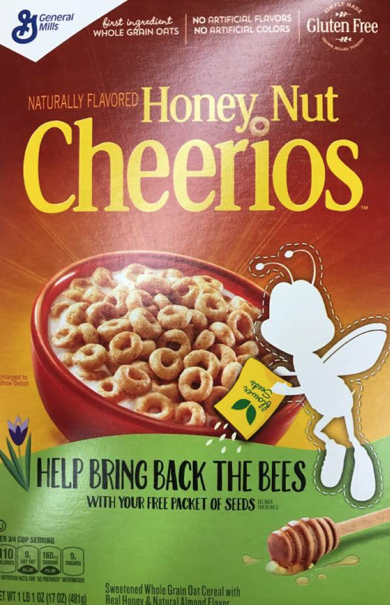 Cheerios' missing bee - photo by C.S. Hagen